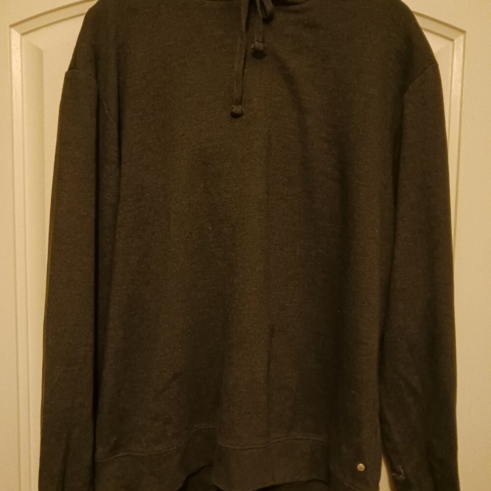 Allsaints Cotton Blend Drawstring Long Sleeve Hooded Sweatshirt Sz L.